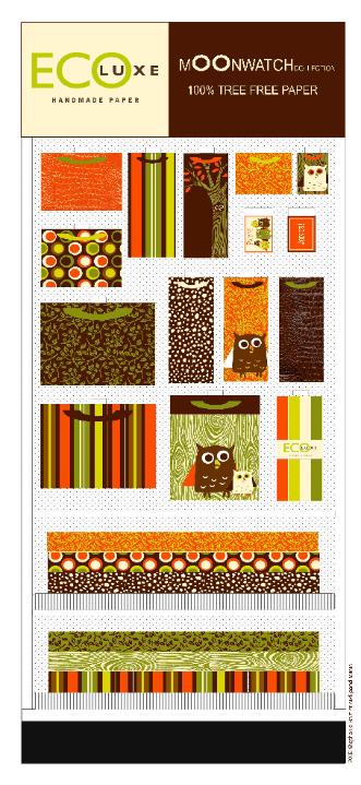 This is an example of a gift wrap and stationery collection designed for a major retailer. It is to scale for their planogram.